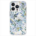 iPhone 14 Pro ケース RIFLE PAPER Garden Party Blue 花柄 耐衝撃 MagSafe対応 Case-Mate