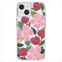 iPhone 14/13 兼用 ケース RIFLE PAPER Rose Garden 花柄 耐衝撃 MagSafe対応