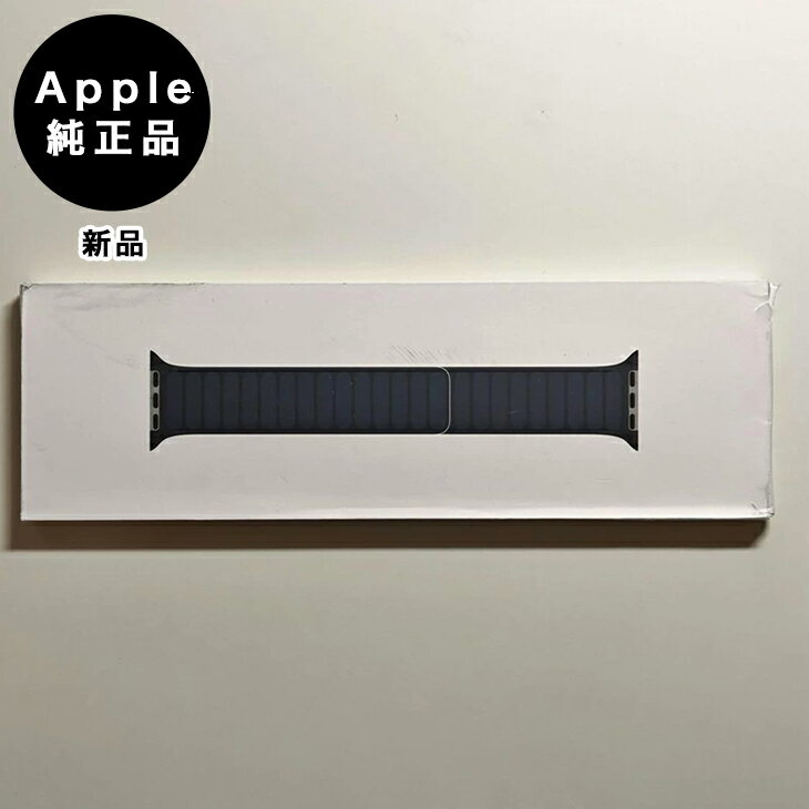 新品・未使用のアップル純正 アップルウォッチ 41mm (38~41mmケースとApple Watch Series 10の42mmケース用) マグネティックリンク・パシフィックブルーです。こちらの商品にはM/Lサイズのバンドが入っています。 互換性：Apple Watch Series 1~9・SE (第1世代・第2世代)の38mm、40mm、41mmケース、およびApple Watch Series 10の42mmケース 状態：新品・未使用品ですので、中身のバンドにキズ・汚れ等は全くありません。ただし、外箱には在庫管理の際にできた軽微なスレが見られる場合や、箱にダメージがあるもの、在庫管理用バーコードシールが残っている場合があります。未開封か開封済かについては、写真通りの状態の商品をお送りします。(*1) 価格：アップル純正品を取り扱う販売店より処分在庫をまとめて買い取ることによって、アップルストアでの販売価格と比べて、低価格にて販売させていただいております。※毎週の在庫状況により価格は柔軟に見直しを行なっておりますので、価格は頻繁に上下する点、ご理解いただけますと幸いです。特に入手が難しい在庫については、仕入れ価格が高騰していることより、価格が上がることもあります点、ご理解いただけますと幸いです。 純正品 vs. 模倣品：出品されている商品はアップル純正品です。模倣品と比較すると、アップル純正品は見た目の美しさ、手触りの良さ、細部の仕上げ、耐久性等の点が全く違います。(*2) 返品・返金：商品をご購入・お受け取りになり、万が一、ご満足いただけない場合はご返品ください。全額返金させていただきます。 (*1) 写真が未開封のものとなっている場合は未開封の新品・未使用品を、開封済みのものとなっている場合は開封済みの新品・未使用品をお送りさせていただきます。 (*2) 最近、模倣品が急増していますので、ご注意ください。特にシリコンケースの模倣品はたいへん多く、例えば「日本で販売している純正品ではない」という説明は純正品ではない（つまり模倣品である）ことを意味します。また、（元箱の裏面を見れば純正品・模倣品の判別ができるため）元箱の写真を掲載していない、あるいは元箱の裏面を隠している商品もほぼすべて模倣品となります。純正品と模倣品の判別方法を後半写真で解説しておりますので、ご購入前にぜひご参考にしてください。