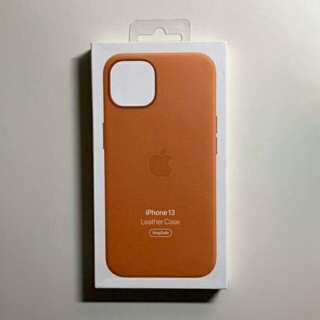 Apple アップル 純正 iPhone 13 レザーケース ゴールデンブラウン 新品