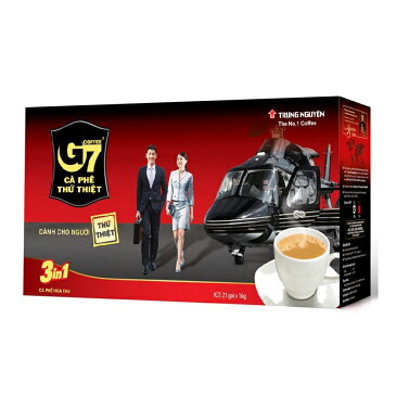 インスタントコーヒー ベトナムコーヒー G7 3 in 1(コーヒー ミルク 砂糖入り) チュングエン (Trung Nguyen)カフェオレ風 甘党 ベトナム お土産 21袋入り×5セット 合計105杯分 1杯あたり約38円