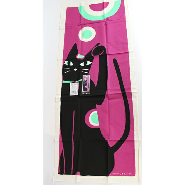 Shinzi　Katoh　てぬぐい2枚セット　【招き猫、鈴ネコ】