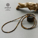 【10％OFFクーポン対象】phaduA（パ・ドゥア）タイガーアイ 3mm カットビーズ ネックレス / 2way / 天然石 パワーストーン / シルバー / ペア / レディース メンズ