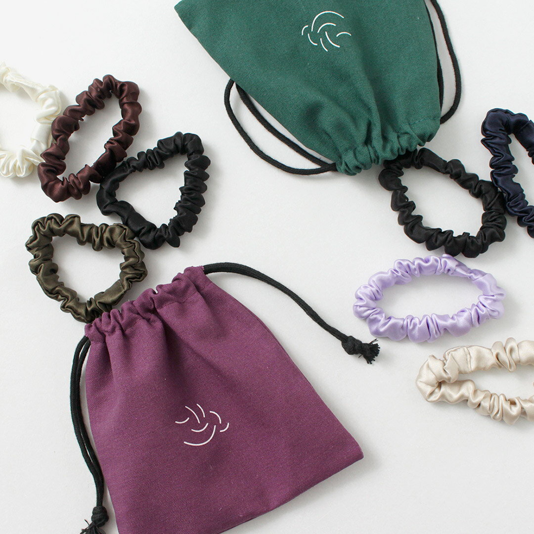 TRESSE（トレス） ソフィー ミニシュシュ 4ピース / レディース ヘアゴム シルク ...