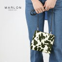 MARLON（マーロン） ハラコ ポシェット / レディース ミニバッグ 斜めがけ 軽量 本革 牛革 レザー ダルメシアン ショルダーストラップ / es4