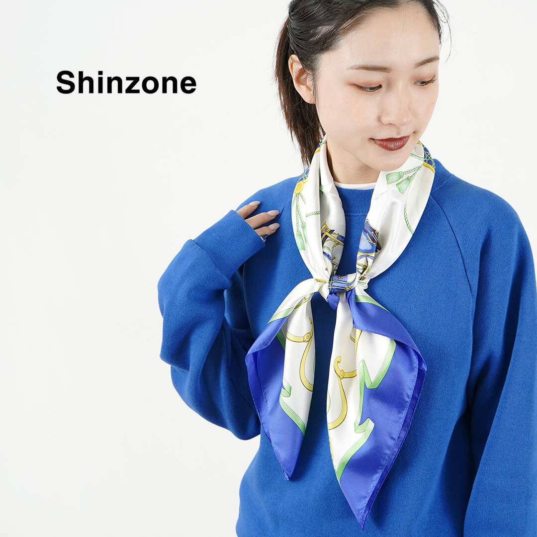 SHINZONE（シンゾーン） ホース キャリッジ スカーフ / ストール レディース シルク 大判 正方形 ギフト プレゼント 日本製 22MMSIT06 HORSE CARRIAGE SCARF