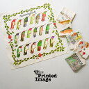 【10%OFFクーポン対象】THE PRINTED IMAGE(ザ プリンテッドイメージ) ネイチャープリントバンダナ / ハンカチ 大判 54cm 55cm コットン 綿100