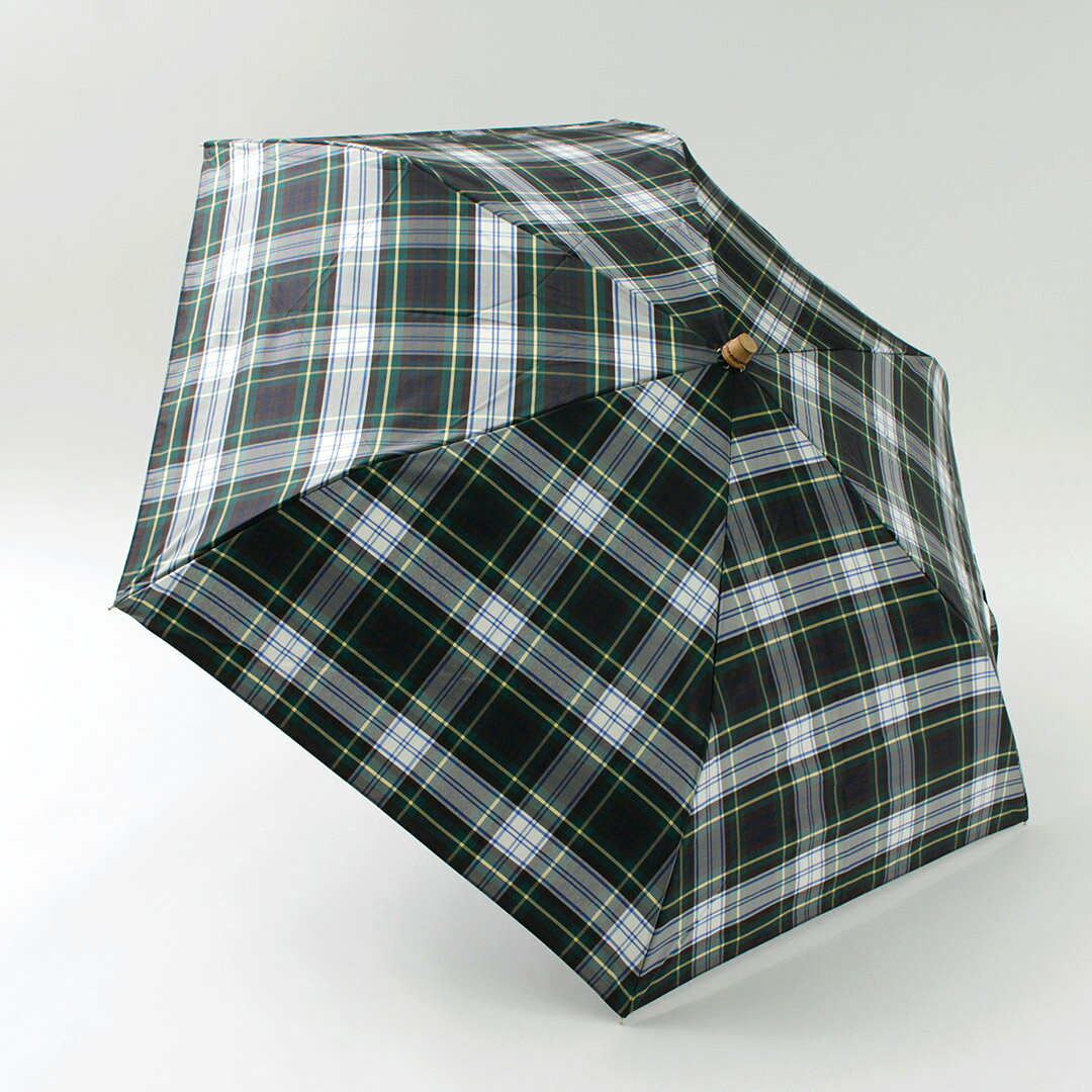 【10％OFFクーポン対象】TRADITIONAL WEATHERWEAR（トラディショナル ウェザーウェア） フォールディング バンブー ミニ チェック 折り畳み傘 / 日傘 晴雨兼用 軽量 55cm レディース FOLDING BAMBOO MINI / uvi