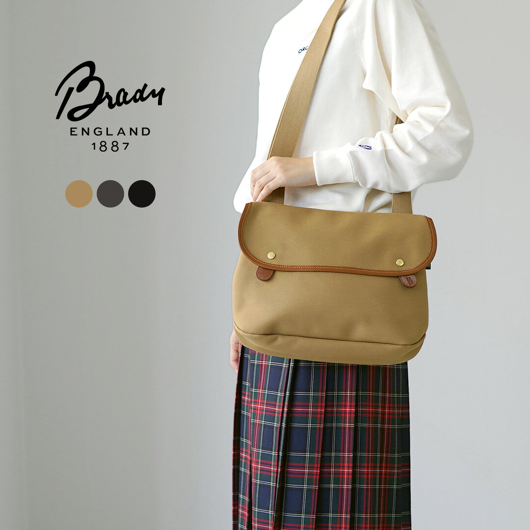 【10％OFFクーポン対象】【動画あり】BRADY（ブレディ） ＃AVON エイボン ショルダーバッグ イギリス製 / コットン キャンバス 本革 肩掛け 斜め掛け