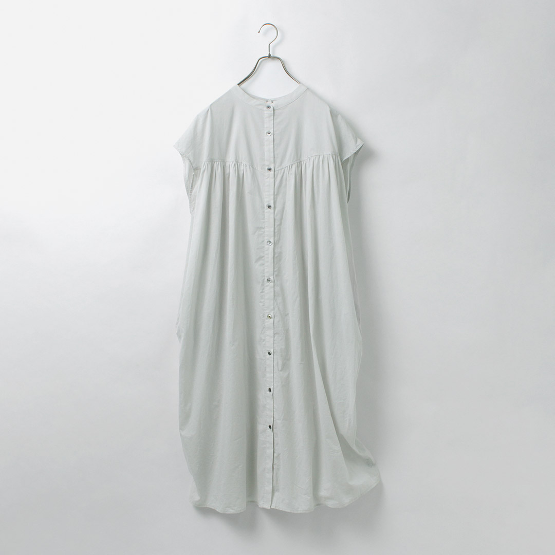 【50％OFF】MAO MADE（マオメイド） カラー別注 ローン 2WAY ギャザー ワンピース / ロング マキシ丈 半袖 前後 綿100 コットン 無地 mm_ex【セール】 daigochi-10007106 GochI by ROCOCO サンプル画像3