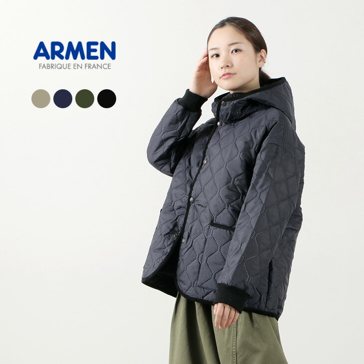 アーメン ARMEN（アーメン） オーバーサイズ フーデッド ジャケット / レディース / アウター / キルティングジャケット / ゆったり / ライトアウター / 軽い / NAM2153PP