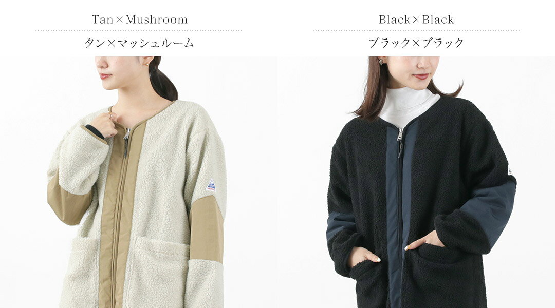 【50％OFF】CAPE HEIGHTS（ケープハイツ） ベテル フリースジャケット レディース アウター 羽織り ボア メッシュ Vネック 切り替え ミドル丈 WMNS BETHEL FLEECE【セール】 daigochi-10004884 GochI by ROCOCO サンプル画像2