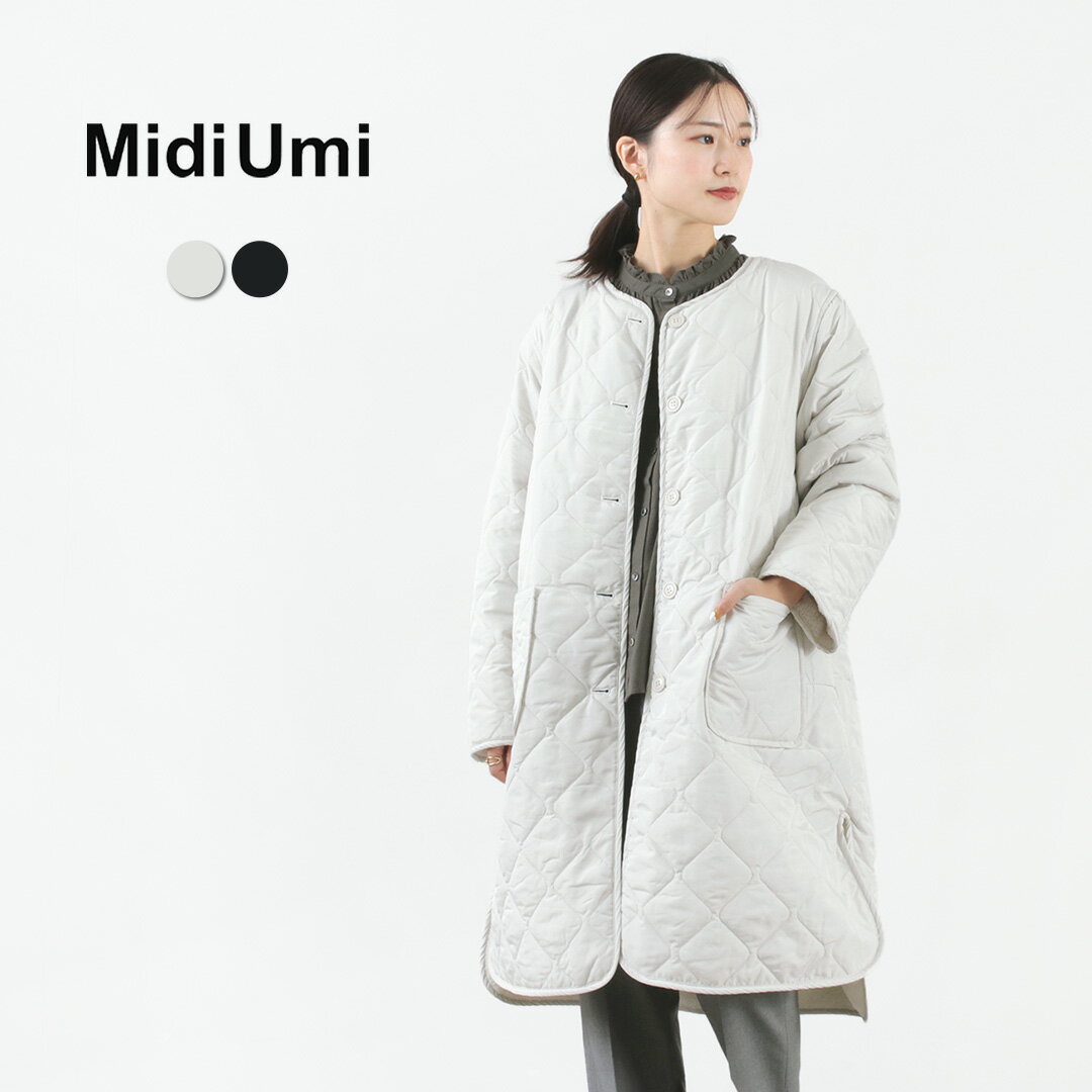 MIDIUMI（ミディウミ） キルティング リバーシブル コート レディース ボア アウター ロング quilting reversible CT