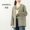 ジョンブル コート レディース 【50％OFF】JOHNBULL（ジョンブル） ノーカラージャケット / レディース ライトアウター カジュアル 無地 チェック柄 No Collar Jacket【セール】