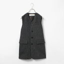 SHINZONE（シンゾーン） ヘリンボーン ジレ / レディース ベスト 前開き ウール 23AMSJK02 HERRINGBONE GILET