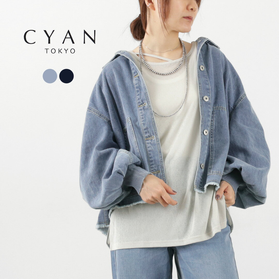 CYAN TOKYO（シアン トーキョー） ワイドスリーブ デニムJK / レディース ジャケット アウター ライトアウター シャツ ショート丈 Wide Sleeve Denim JKT