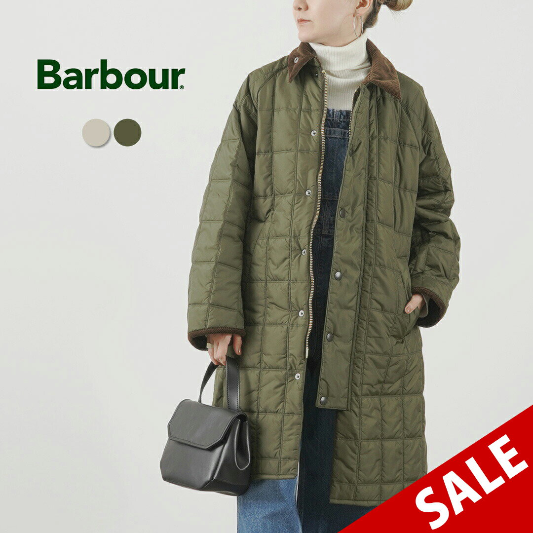 barbour ノーカラーキルティングロングコート(レディース) barbour ノーカラーキルティングロングコート(レディース)