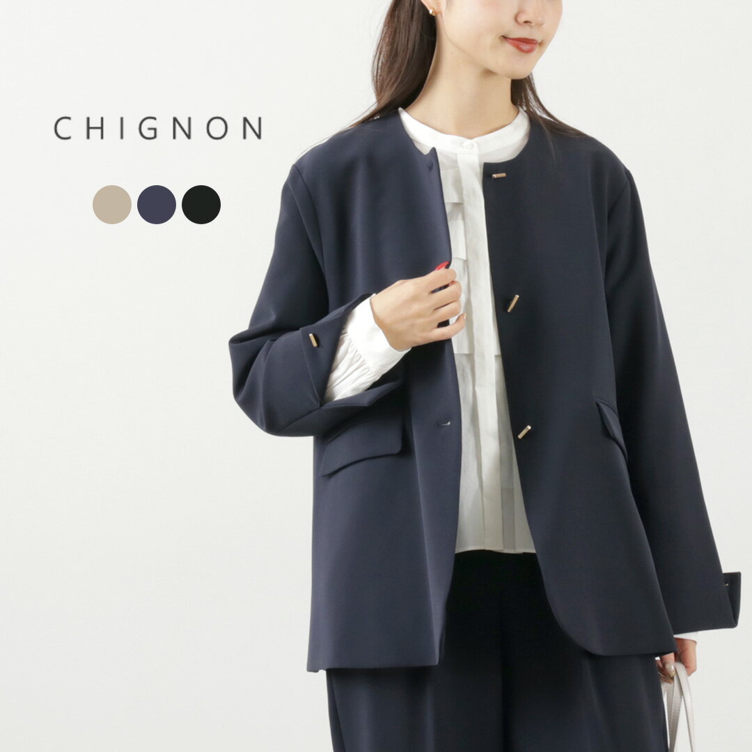 CHIGNON（シニヨン） ダブルクロスジャケット / レディース ビジネス 卒業式 入学式 フォーマル セレモニー スーツ 羽織り