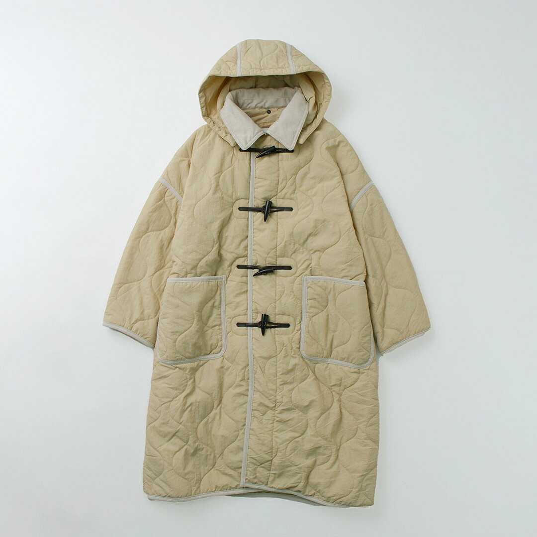 【50％OFF】KHA:KI（カーキ） ミリタリー キルト ダッフルコート / レディース アウター ロング キルティング フード MIL QUILT DUFFLE COAT【セール】 daigochi-10005844 GochI by ROCOCO サンプル画像3