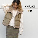 KHA:KI(カーキ) エコムートン B3 ベスト / レディース 前開き ミリタリー ファー ECO MOUTON B3 VEST(4)