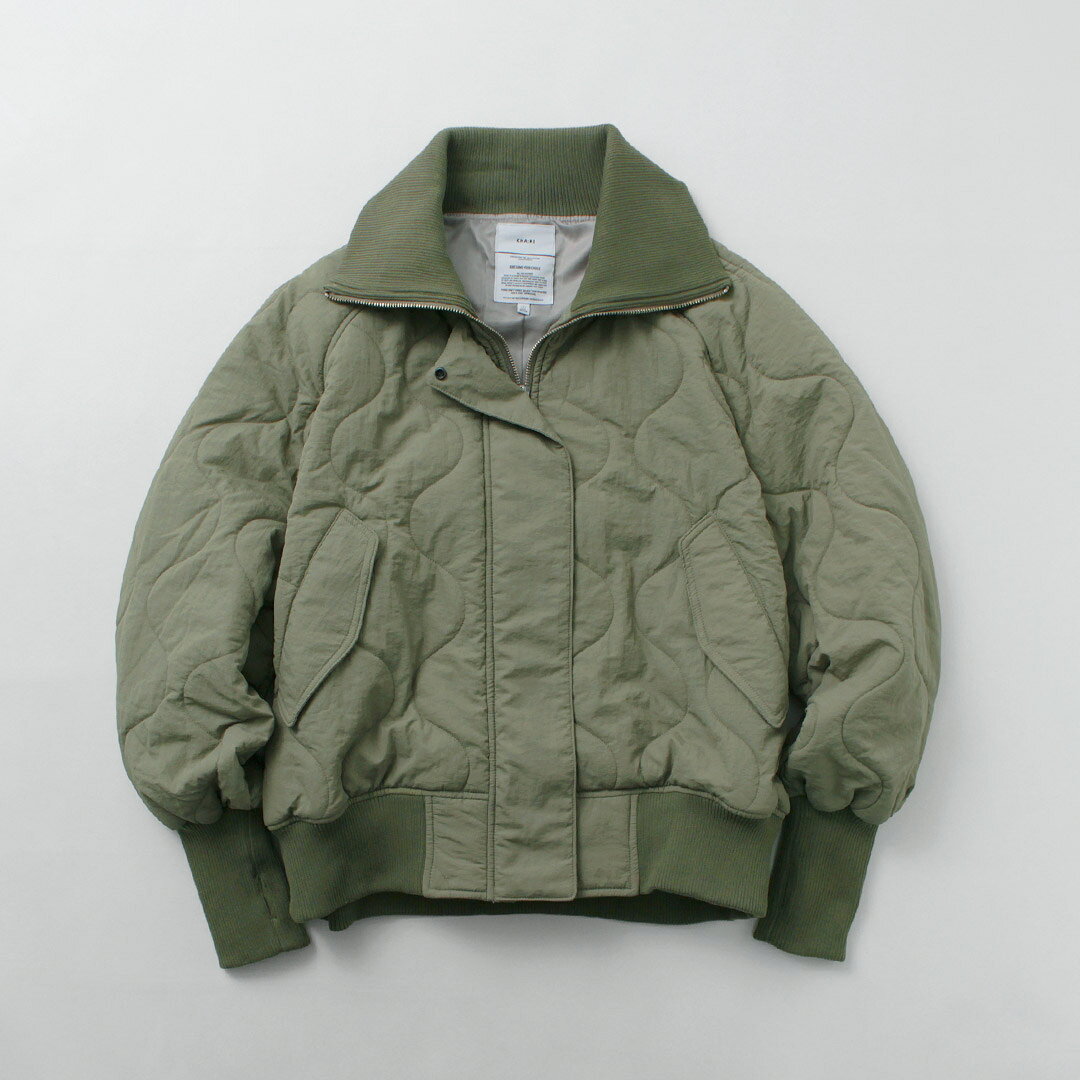 【50％OFF】KHA:KI（カーキ） ミリタリーキルト ジップアップジャケット / レディース アウター ブルゾン ショート丈 MIL QUILT ZIP UP JAKCET【セール】 daigochi-10006772 GochI by ROCOCO サンプル画像3