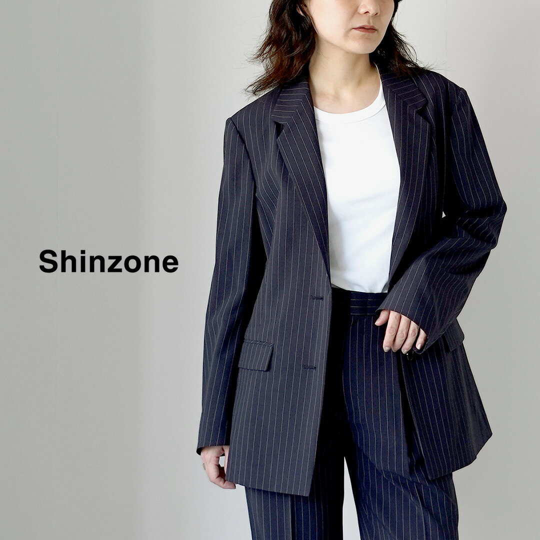 乐天商城 - 【10％OFFクーポン対象】SHINZONE（シンゾーン） ストライプ クライスラー ジャケット 日本製 26SMSJK06 / レディース テーラード オケージョン フォーマル オフィス STRIPED CHRYSLER JACKET