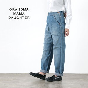 【30％OFF】GRANDMA MAMA DAUGHTER（グランマ・ママ・ドーター） GP007 デニム サイドジップ パンツ / ヴィンテージウォッシュ / レディース / DENIM SIDE ZIP PANTS【セール】