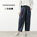 COMMENCEMENT（コメンスメント） ワイド パンツ / レディース テーパード チノパン ウエストゴム オフィスカジュアル C-053 Wide pants