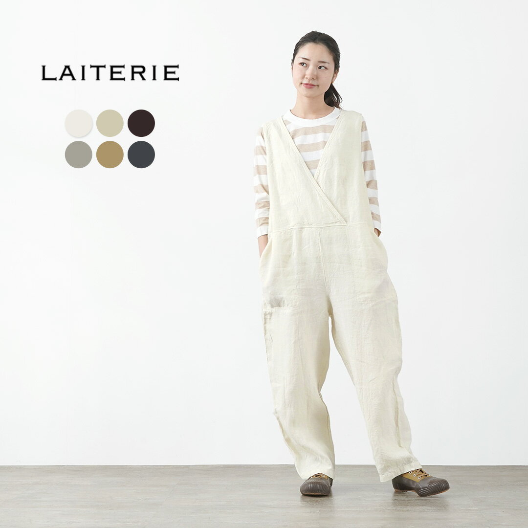 【30％OFF】LAITERIE（レイトリー） リユール リネン サロペット / オールインワン / レディース / オーバーオール / ノースリーブ / 麻 / 日本製 / ゆったり / 大きめ / LBT-22【セール】