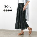 SOIL（ソイル） コットンボイル ドットプリント キュロット / レディース ワイドパンツ ウエストゴム CO VOILE DOT PRINT CULOTTES その1