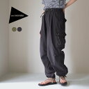 AND WANDER(アンドワンダー) オーバーサイズ カーゴパンツ W / レディース ワイドパンツ 大きめ ゆったり 春夏 撥水 アウトドア oversiz...