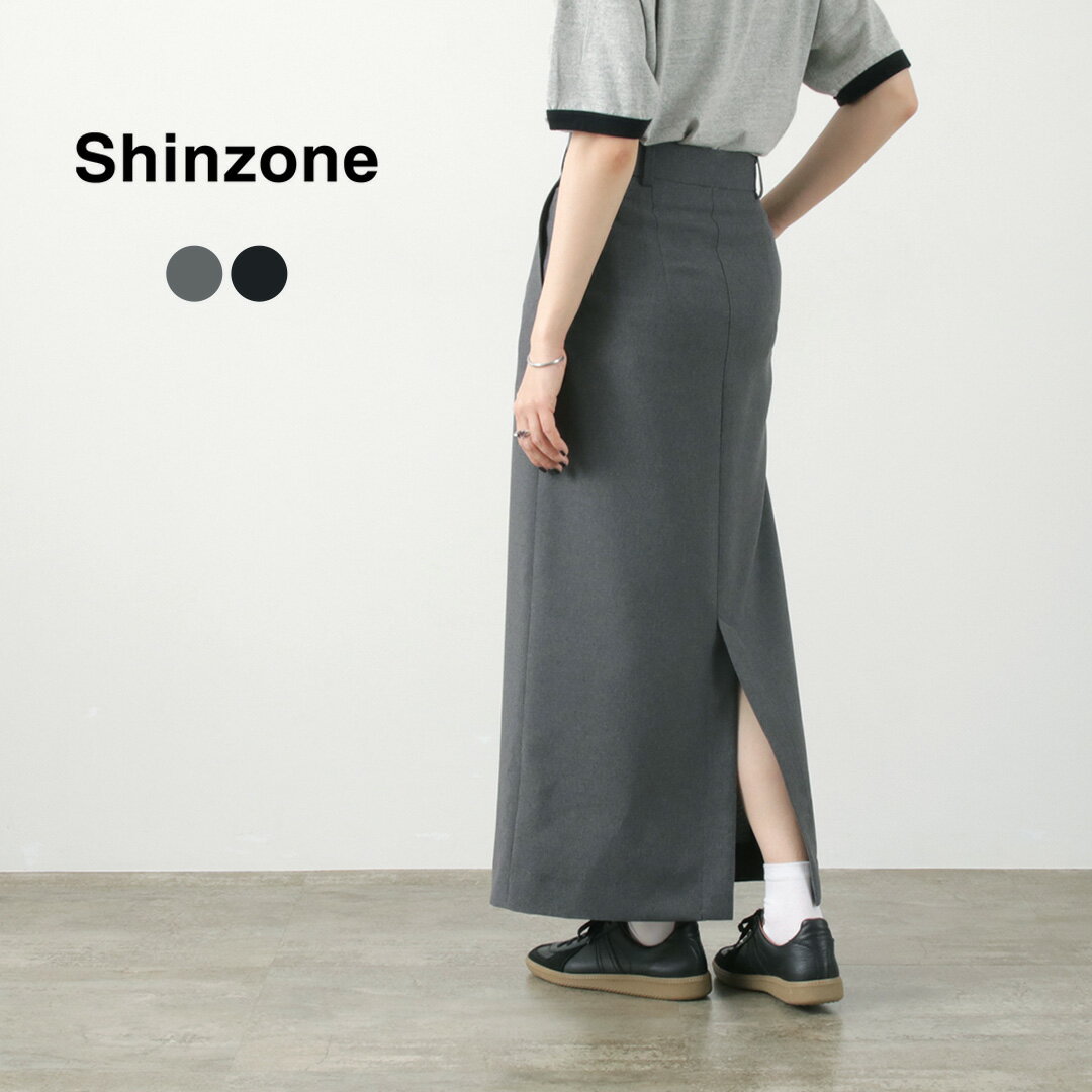 SHINZONE（シンゾーン） クライスラー スカート / ロング スリット レディース きれいめ 無地 日本製 24SMSSK02 CHRYSLER SKIRT