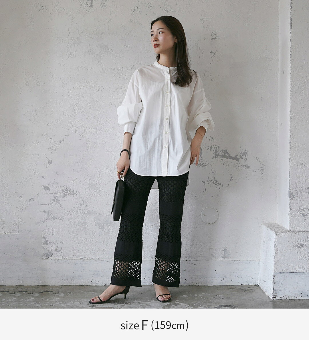 【70％OFF】YENN（イェン） ニットレース パンツ / レディース イージーパンツ ロング ウエストゴム 総ゴム 透け感 KNIT LACE PANTS PREFALL【セール】 daigochi-10006204 GochI by ROCOCO サンプル画像3