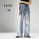 【穿き比べあり】YENN(イェン) ハイライズ タック ワイド デニムパンツ / レディース ボトムス ジーンズ ハイウエスト HIGH RIZE TUCK WIDE DENIM PANTS
