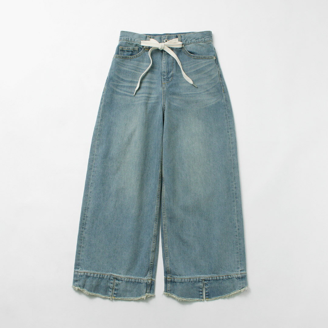 【70％OFF】CYAN TOKYO（シアン トーキョー） スリットヘム ビンテージバギー パンツ / ボトムス ジーンズ ワイド 綿100 コットン【セール】 daigochi-10007293 GochI by ROCOCO サンプル画像3