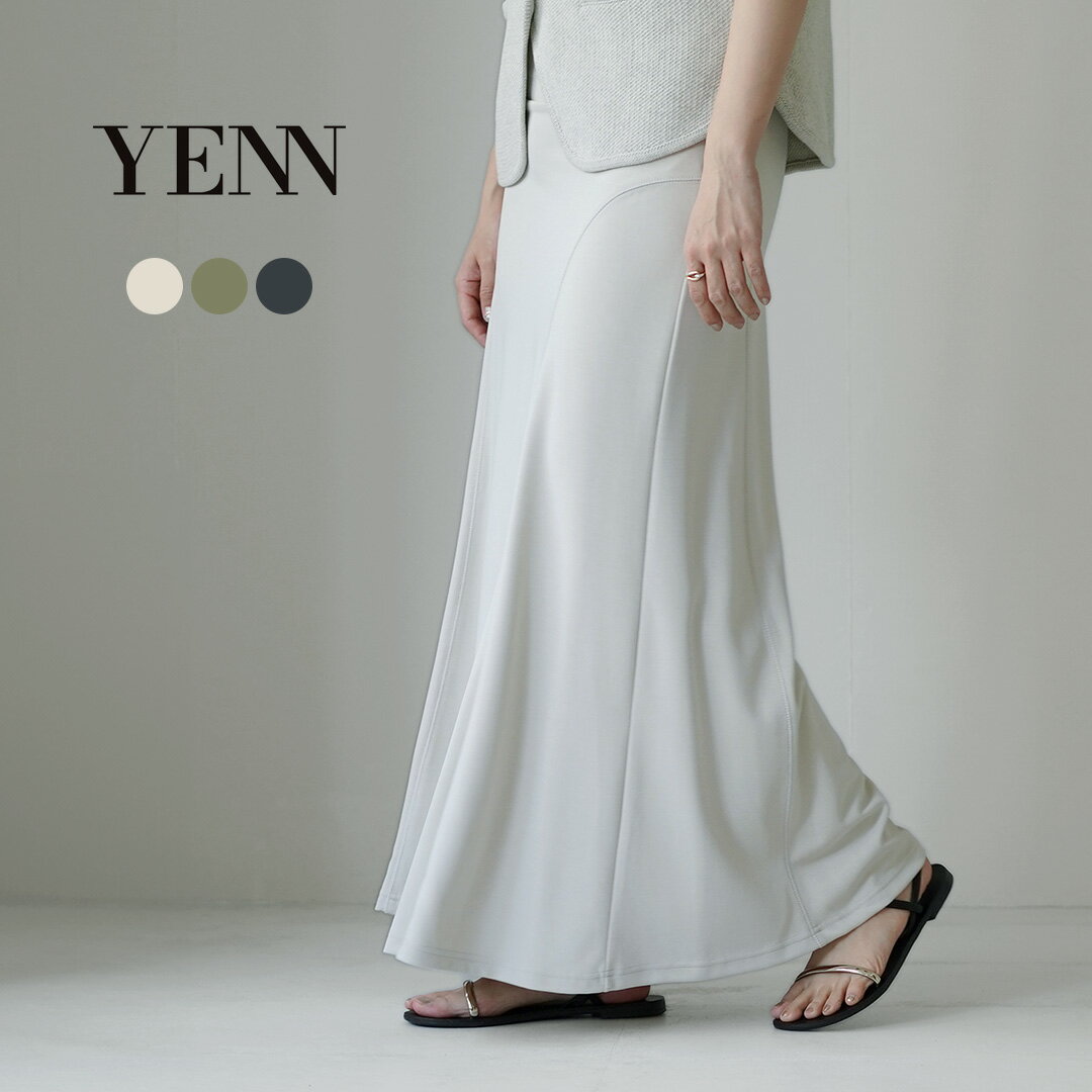 乐天商城 - 【10％OFFクーポン対象】YENN（イェン） フィブリル ジャージースカート / レディース ロングスカート マキシ ストレッチ