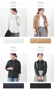 【GWも発送】【ポイント10倍!5/3(月)1:59まで】COMMENCEMENT(コメンスメント) スタンド シャツ / レディース / 無地 / シンプル / 綿 / ギャザー / ドルマンスリーブ / 日本製 / C-023 / STAND SHIRTS / 母の日 ギフト