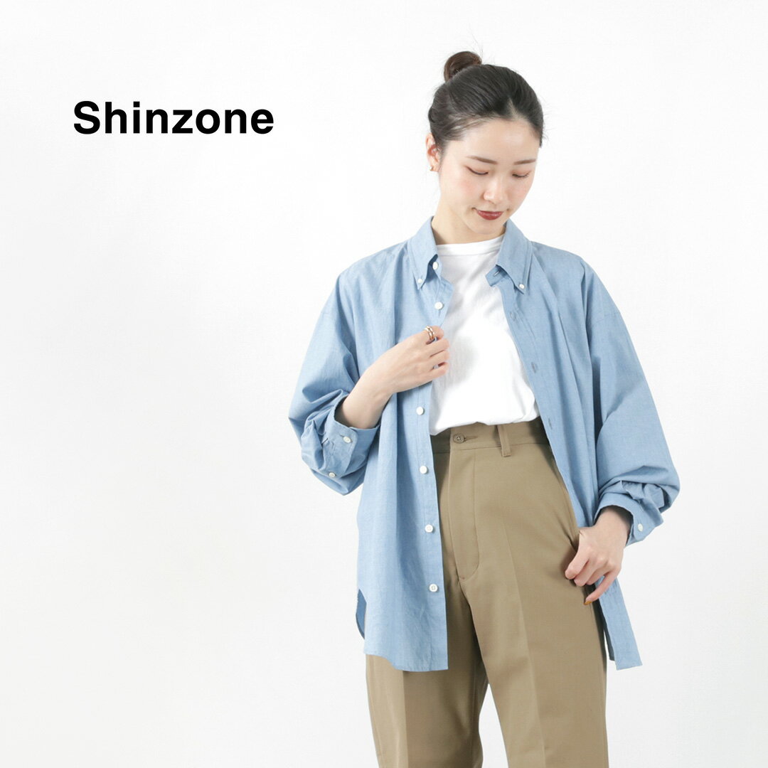 SHINZONE（シンゾーン） ダディシャツ シャンブレー / レディース 長袖 ワイド オーバーサイズ 日本製 23SMSBL04 DADDY SHIRTS その1