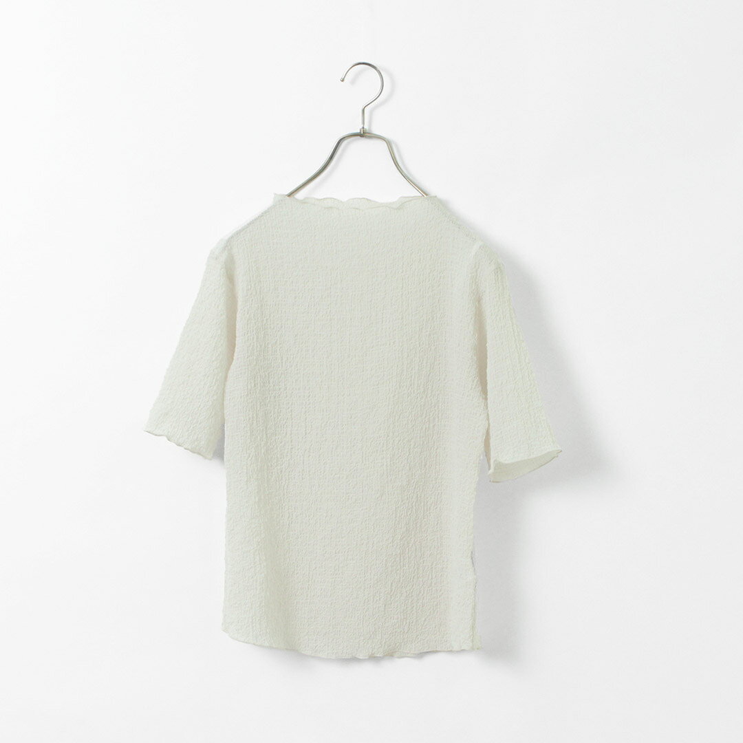 【30％OFF】WHYTO.（ホワイト） シアサッカー ブラウス 2023年モデル / レディース トップス フォーマル セレモニー インナー 入学式 卒業式 オフィス ハイネック シースルー SEERSUCKER BLOUSE【セール】 daigochi-10007772 GochI by ROCOCO サンプル画像3