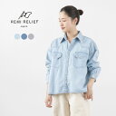 【50％OFF】REMI RELIEF（レミレリーフ）SHORT DENIM WESTERN SHIRT / ショート デニム ウエスタンシャツ 長袖 メンズ レディース ビンテージ 日本製【セール】