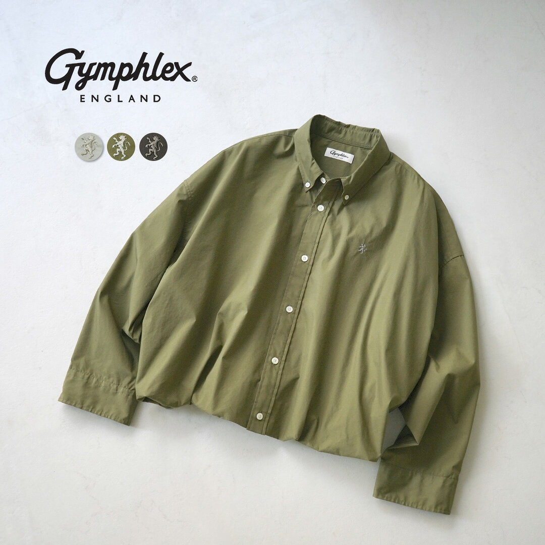 乐天商城 - GYMPHLEX（ジムフレックス） シャーリング B.D.シャツ / トップス 長袖 レディース ロゴ ワンポイント #GY-B0310 TTO_SHORT B.D. SHIRT L/S