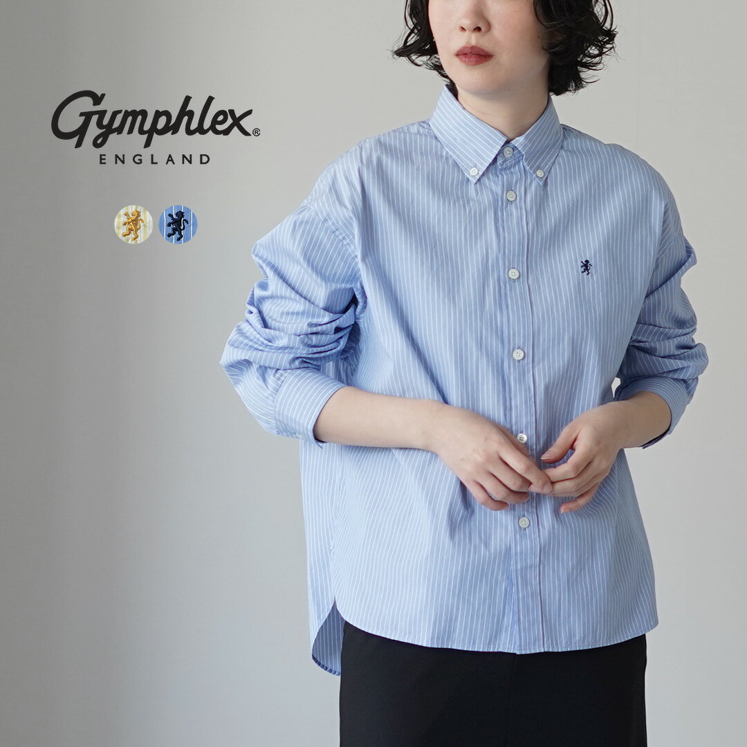 樂天商城 - 【10％OFFクーポン対象】GYMPHLEX（ジムフレックス） ショート BDシャツ ロングスリーブ 日本製 / レディース 長袖