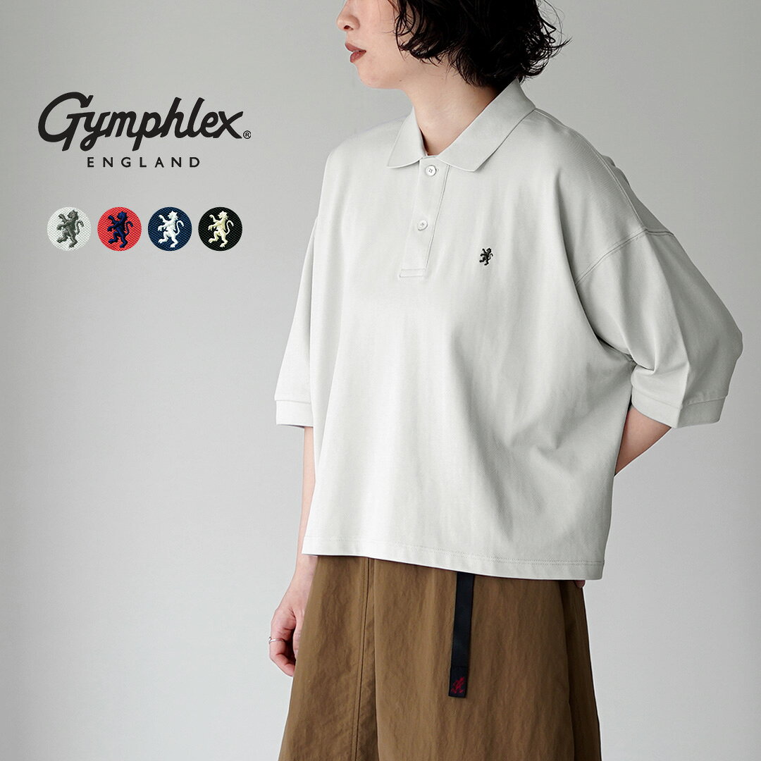 樂天商城 - 【10％OFFクーポン対象】GYMPHLEX（ジムフレックス） ドルマンスリーブ POLO / レディース ポロシャツ 半袖 5分袖