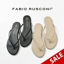 【30%OFF】FABIO RUSCONI(ファビオルスコーニ) レザー ビーチ サンダル / レディース / トングサンダル / リゾート / ローヒール フ...