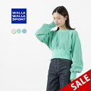 楽天GochI by ROCOCO【50％OFF】WALLA WALLA SPORT（ワラワラスポーツ） ビッグワッフル クロップクルー レディース トレーナー サーマル 無地 BIG WAFFLE CROP CREW【セール】