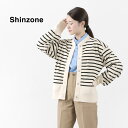 SHINZONE（シンゾーン） ボーダー ケープリンカーディガン / ヘビーウエイト リブ / 綿 コットン / 羽織り / 長袖 ロングスリーブ / レディース / 日本製 / 20AMSCU21 / BORDER CAPELIN CARDIGAN その1