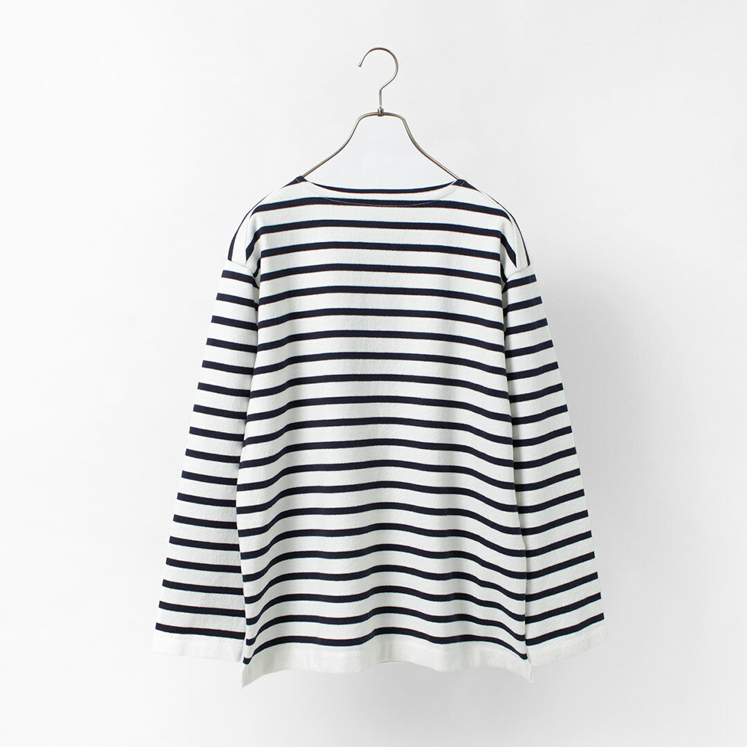 【30％OFF】YONETOMI NEW BASIC（ヨネトミニューベーシック） ウェーブ コットン バスクニットプルオーバー レディース トップス ニット ロンT 長袖 ボーダー バスクシャツ ボートネック 日本製 米冨【セール】 daigochi-10005011 GochI by ROCOCO サンプル画像3