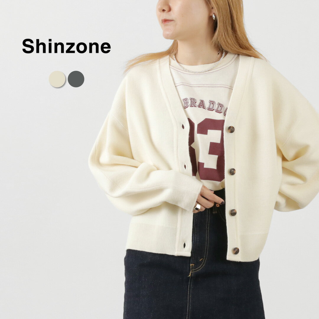 SHINZONE（シンゾーン） ケープリン ニット カーディガン / レディース 長袖 ウール 羽織 秋冬 日本製 22AMSNI11 CAPELIN KINT CARDIGAN