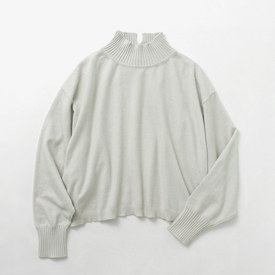 【50％OFF】MAO MADE（マオメイド） ピーチ起毛 異ゲージ ハイネックショートPO / レディース ニット 綿 タートルネック【セール】 daigochi-10005732 GochI by ROCOCO サンプル画像3