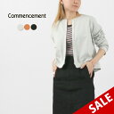 【30%OFF】COMMENCEMENT(コメンスメント) コットン カーディガン / レディース 羽織り 長袖 綿 コットン スナップボタン 日本製 Cott...